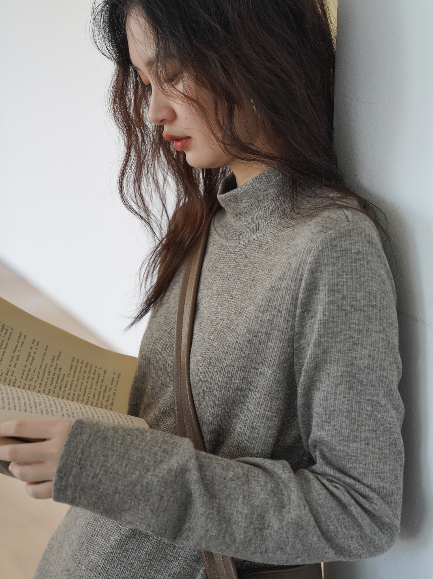 ハイネックニットワンピース M00039