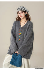 ソフトVネックセーター M00127