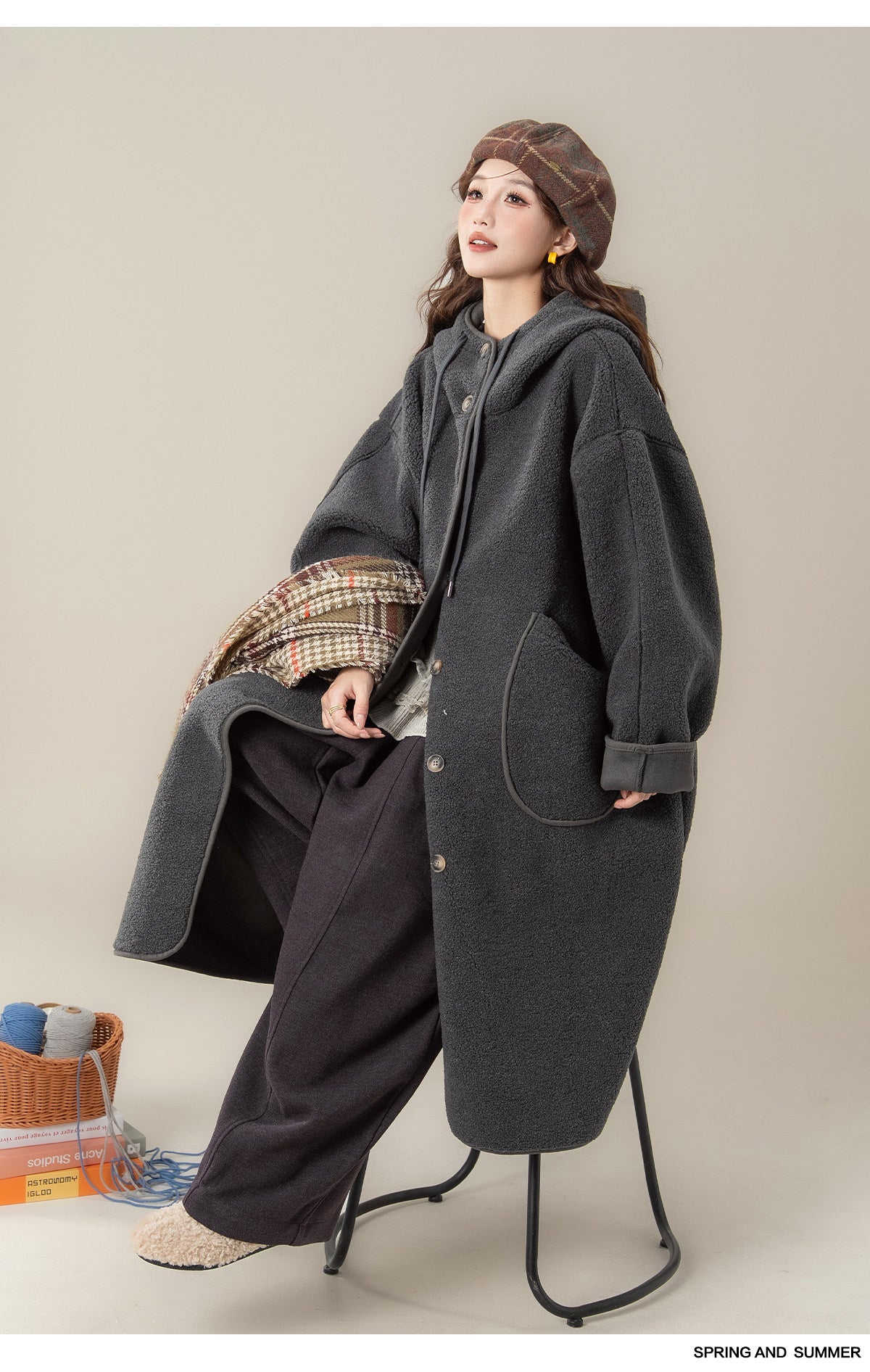 フード付き ポーラーフリース コート M00140