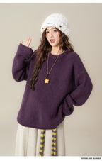 ラウンドネック ロングスリーブセーター M00128