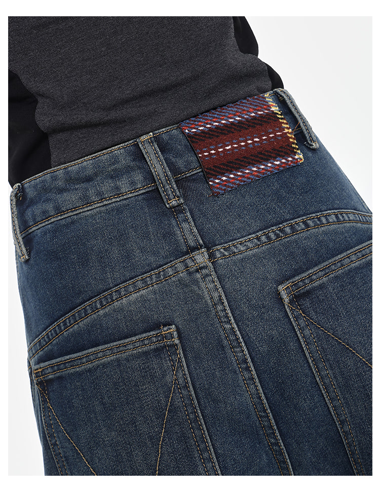 ワイドレッグ デニムパンツ M00068