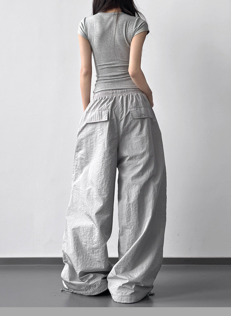 【新作キャンペーン】軽量ナイロンワイドパンツ M00154