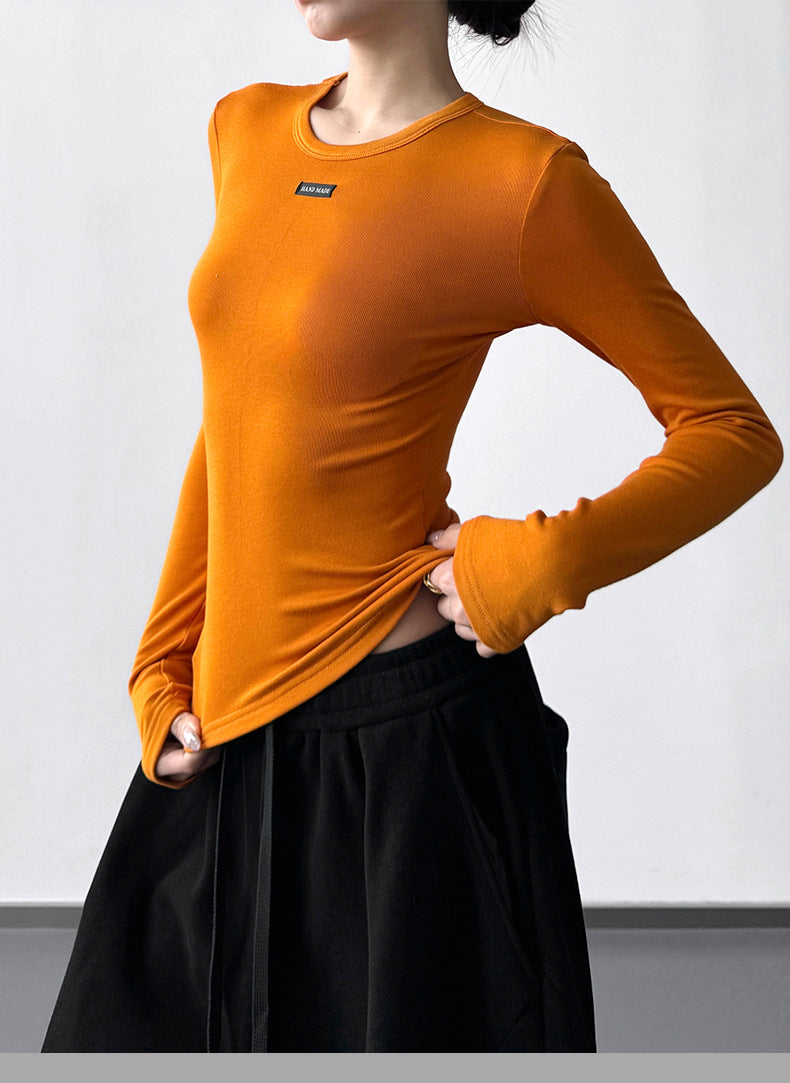 【新作キャンペーン】リブクルーネック長袖T M00155