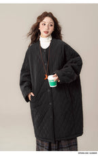 ダイヤモンドキルティング 厚手コットンアウター M00136