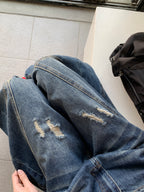 ダメージ サークルカーブ ジーンズ M00088