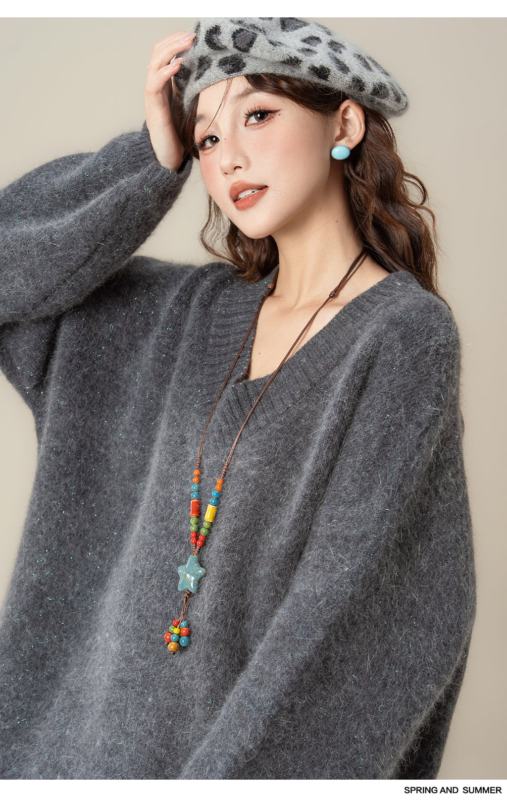 ソフトVネックセーター M00127