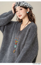 ソフトVネックセーター M00127