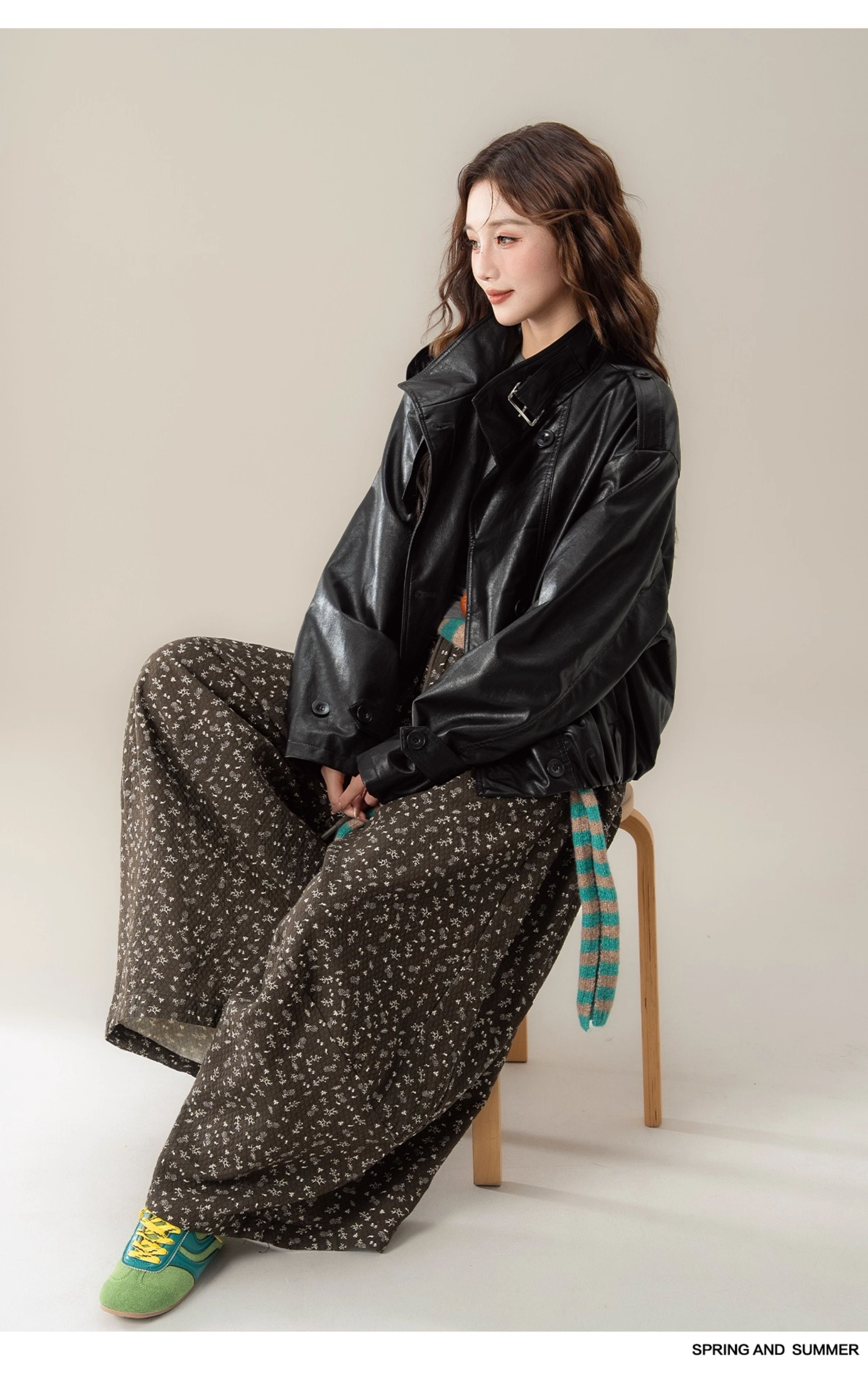 レトロ ブラックレザージャケット M00079