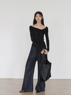 ワイドデニムパンツ M00040