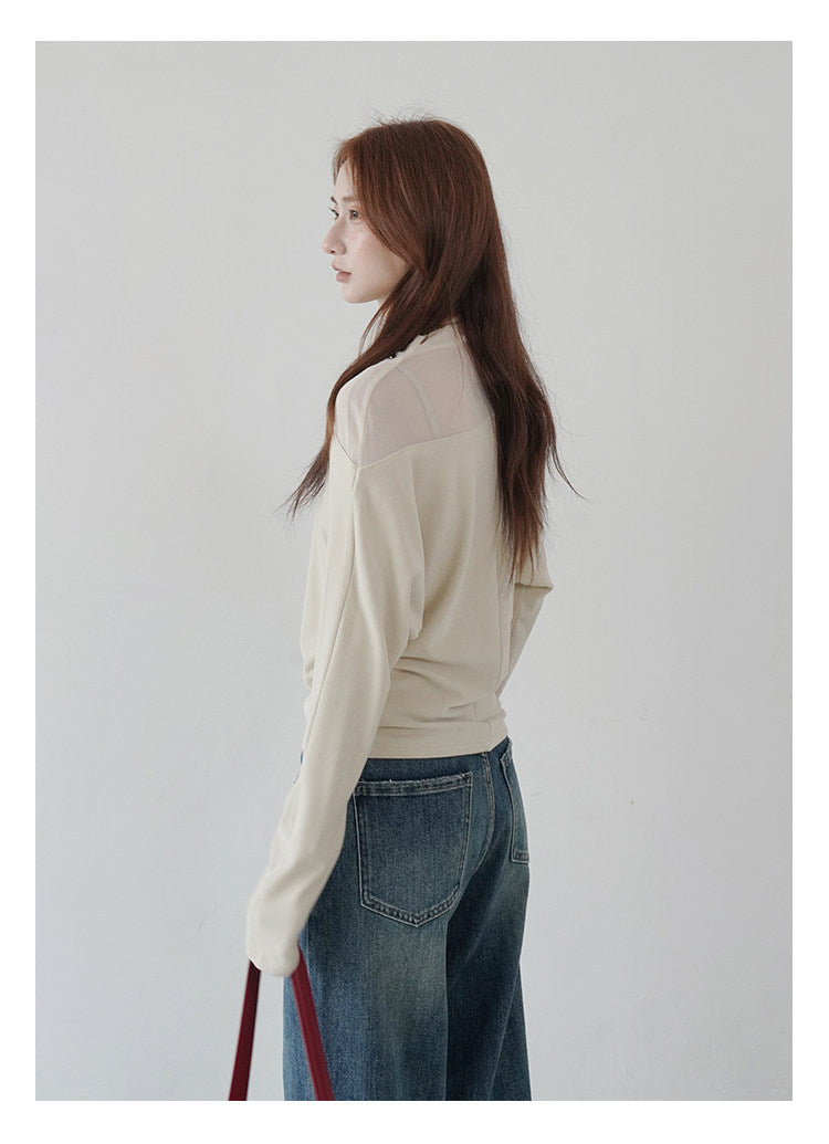 【新作キャンペーン】チュールインレイ Tシャツ M00147