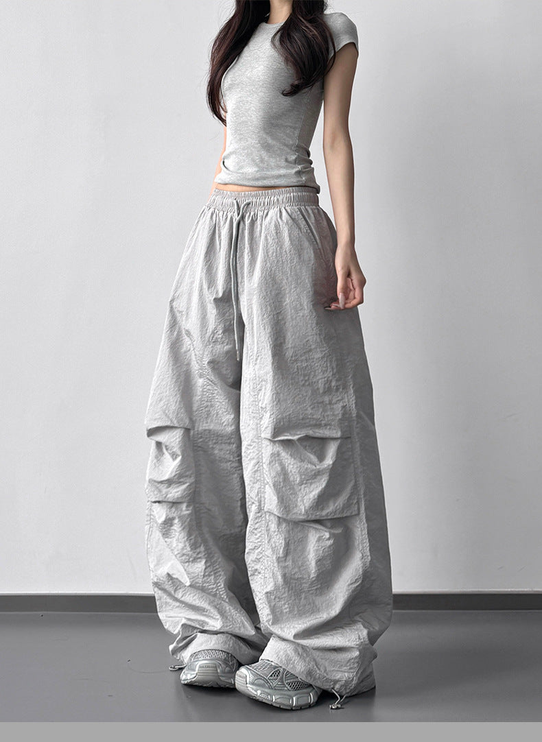 【新作キャンペーン】軽量ナイロンワイドパンツ M00154