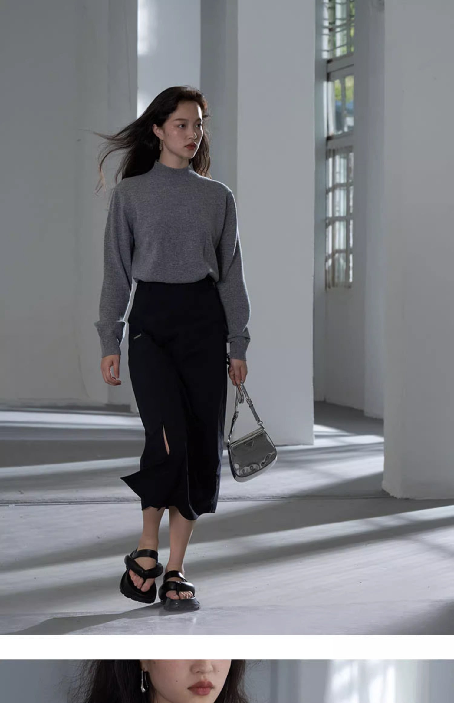 カシミヤハイネックニット M00049