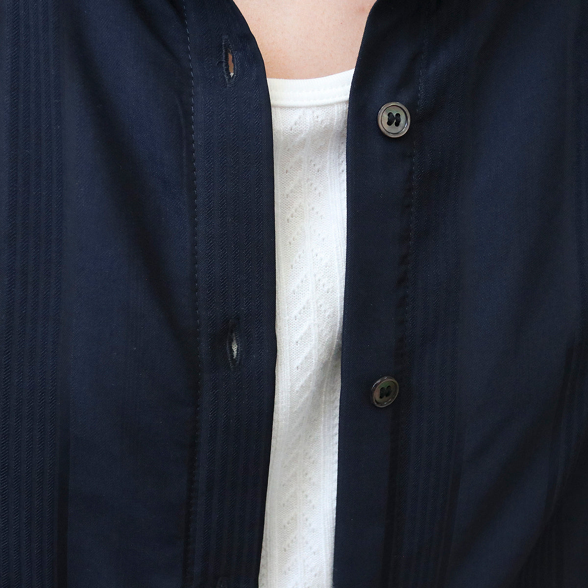 ベーシック七分袖シャツ M00027