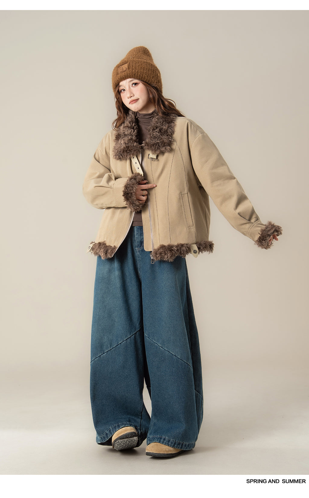 フェイクムートン スタンドカラージャケットM00131