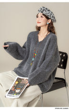 ソフトVネックセーター M00127