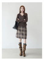 【新作キャンペーン】チェック柄フレアスカート M00148