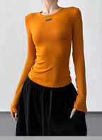 【新作キャンペーン】リブクルーネック長袖T M00155