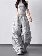 【新作キャンペーン】軽量ナイロンワイドパンツ M00154