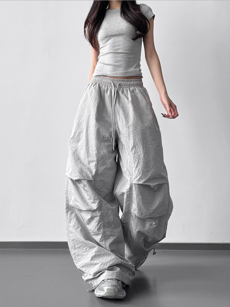 【新作キャンペーン】軽量ナイロンワイドパンツ M00154