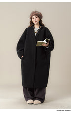 フェイクシープスキン フード付きコート M00138