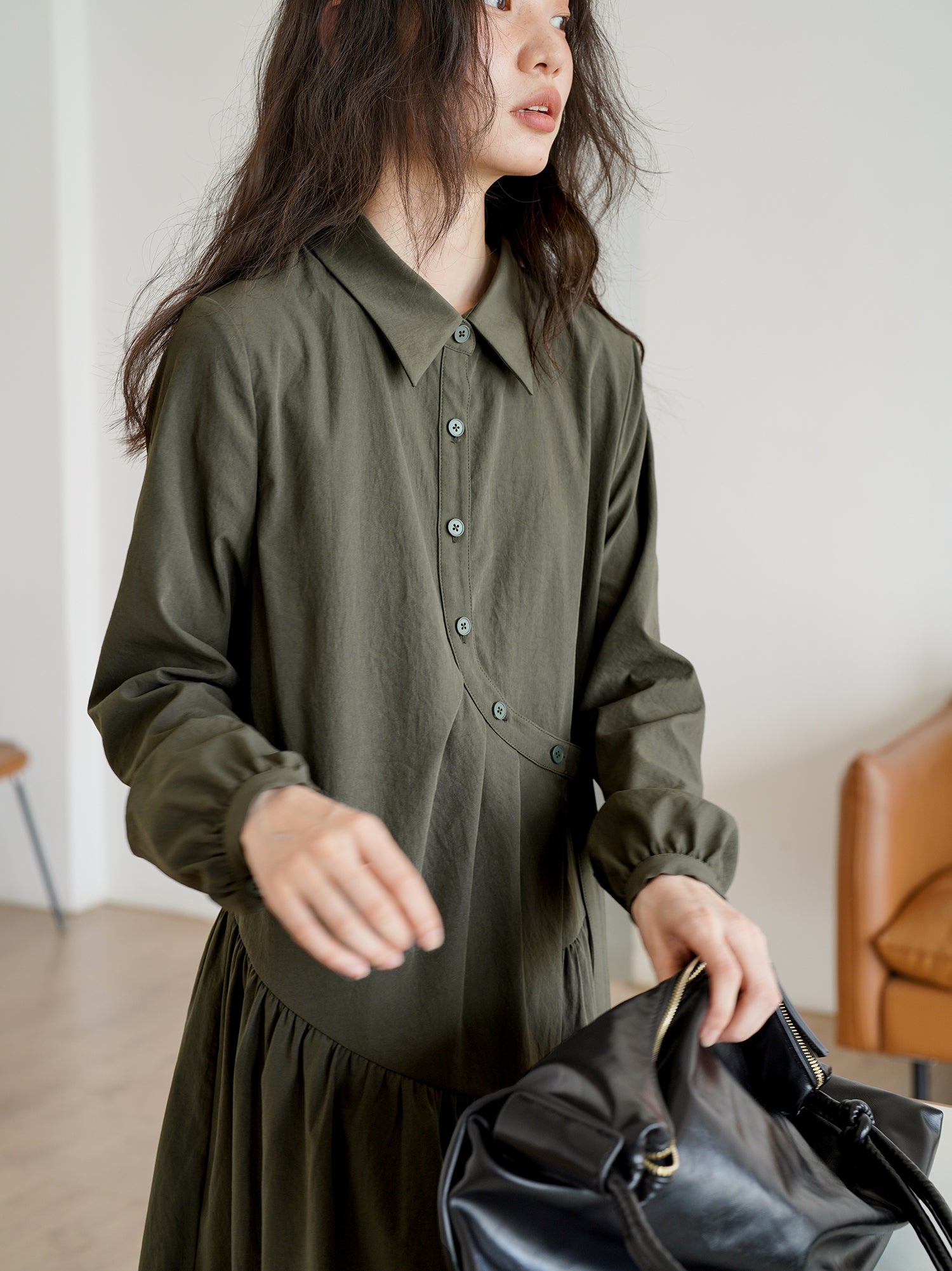 フレンチシャツワンピース M00041