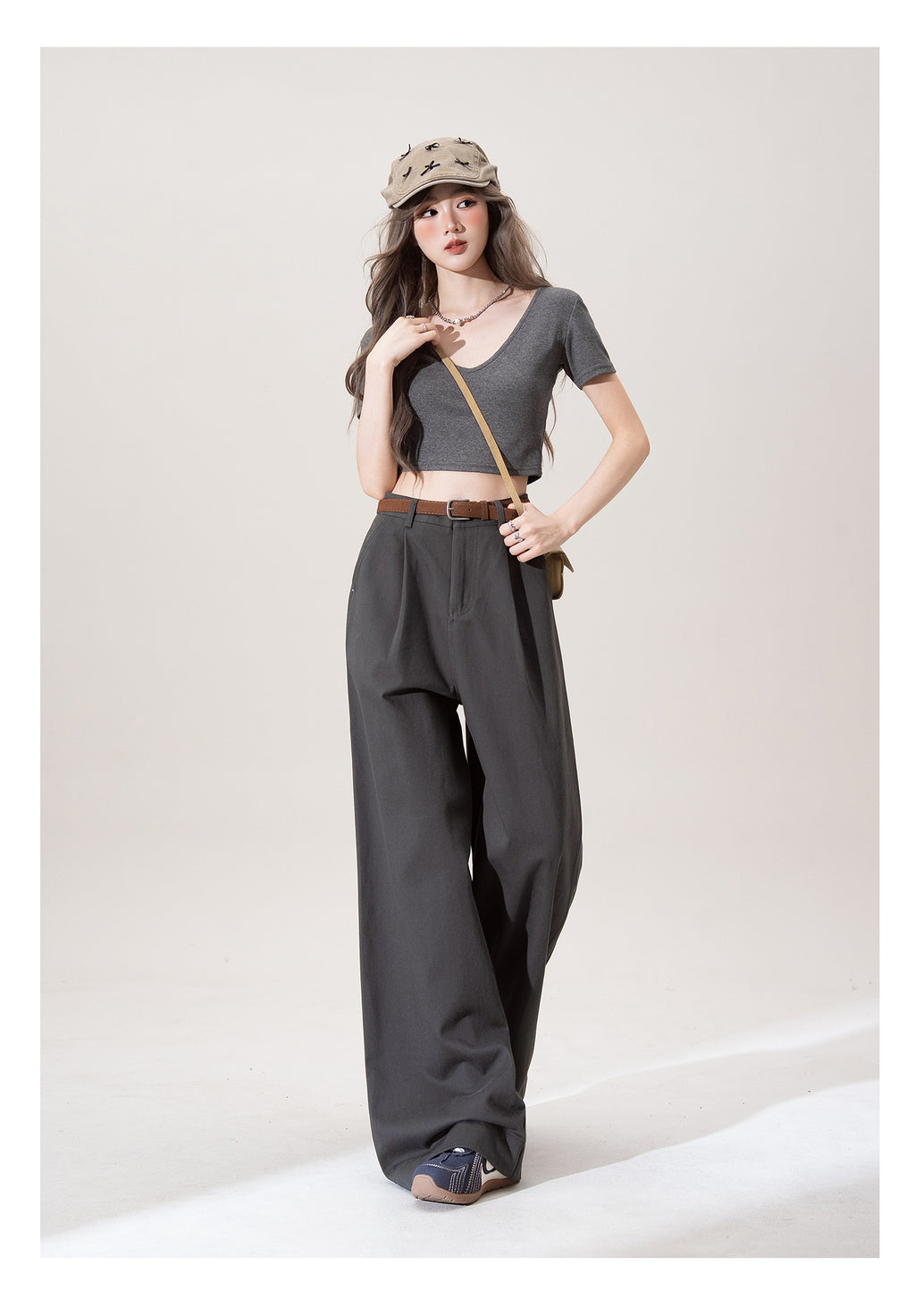 ワイドレッグ カジュアルパンツ M00082