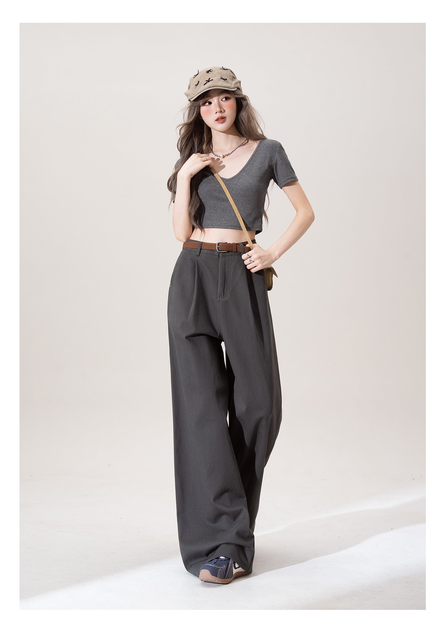 ワイドレッグ カジュアルパンツ M00082