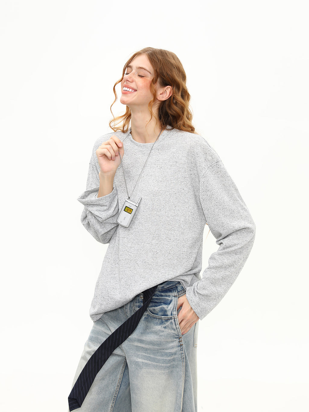 リネン ドレープ感 長袖 M00094