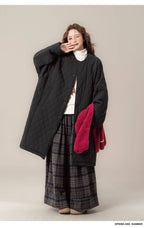 ダイヤモンドキルティング 厚手コットンアウター M00136