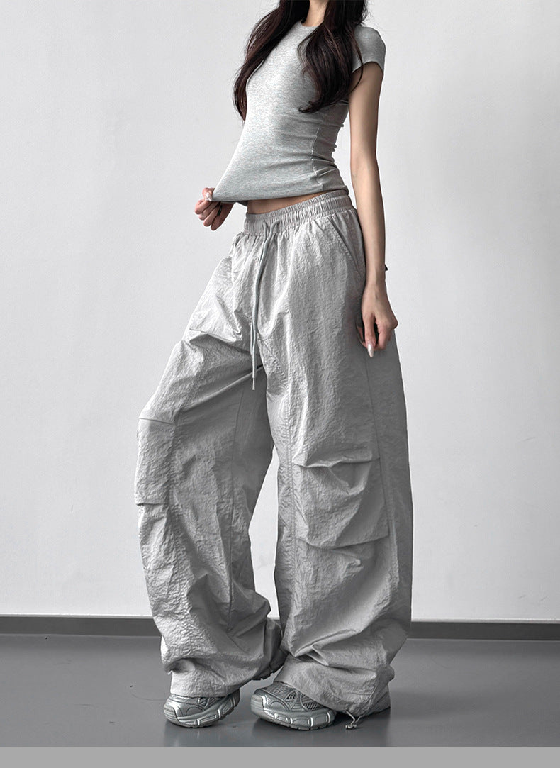 【新作キャンペーン】軽量ナイロンワイドパンツ M00154