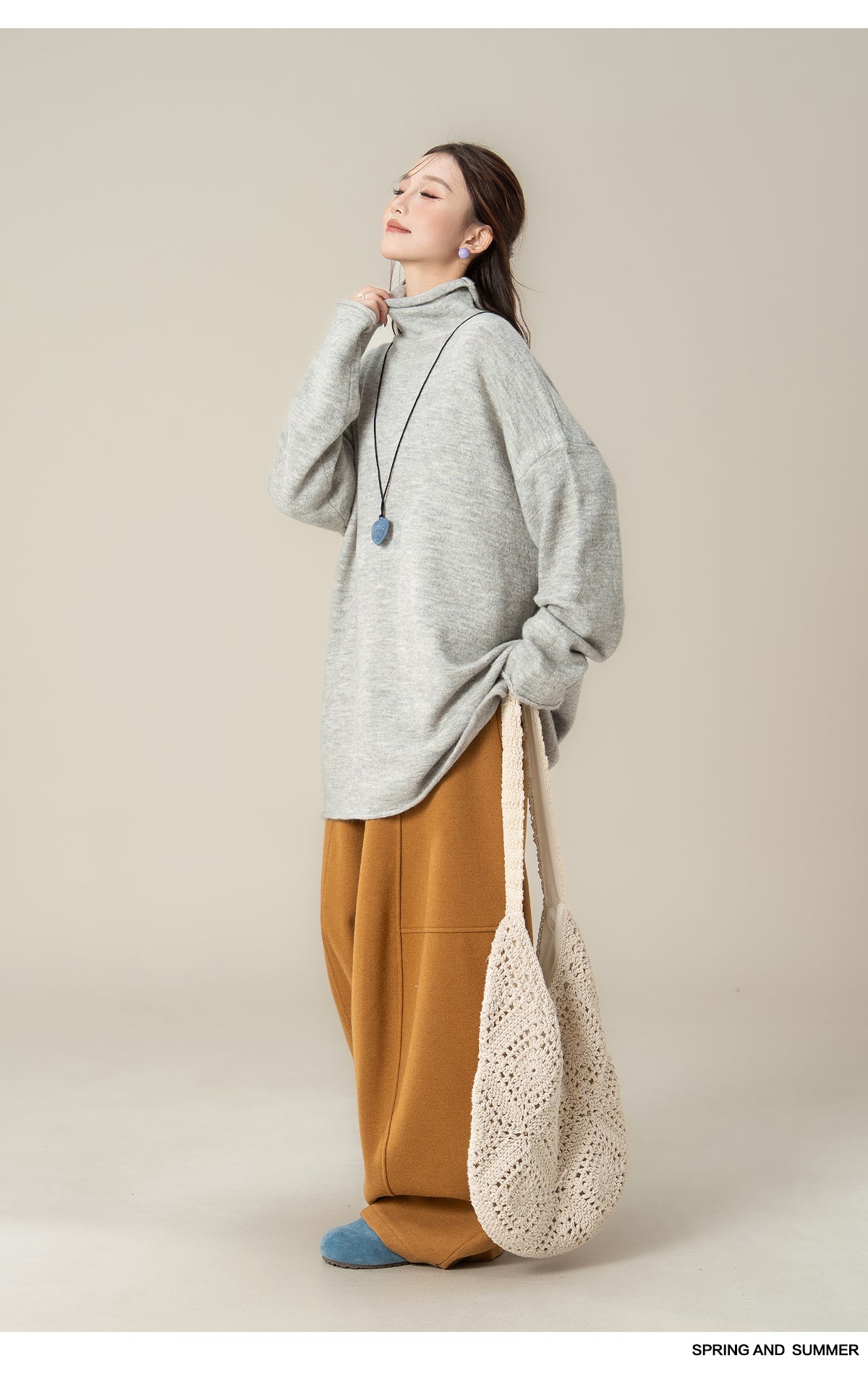 ハイネック ロングスリーブセーター M00129