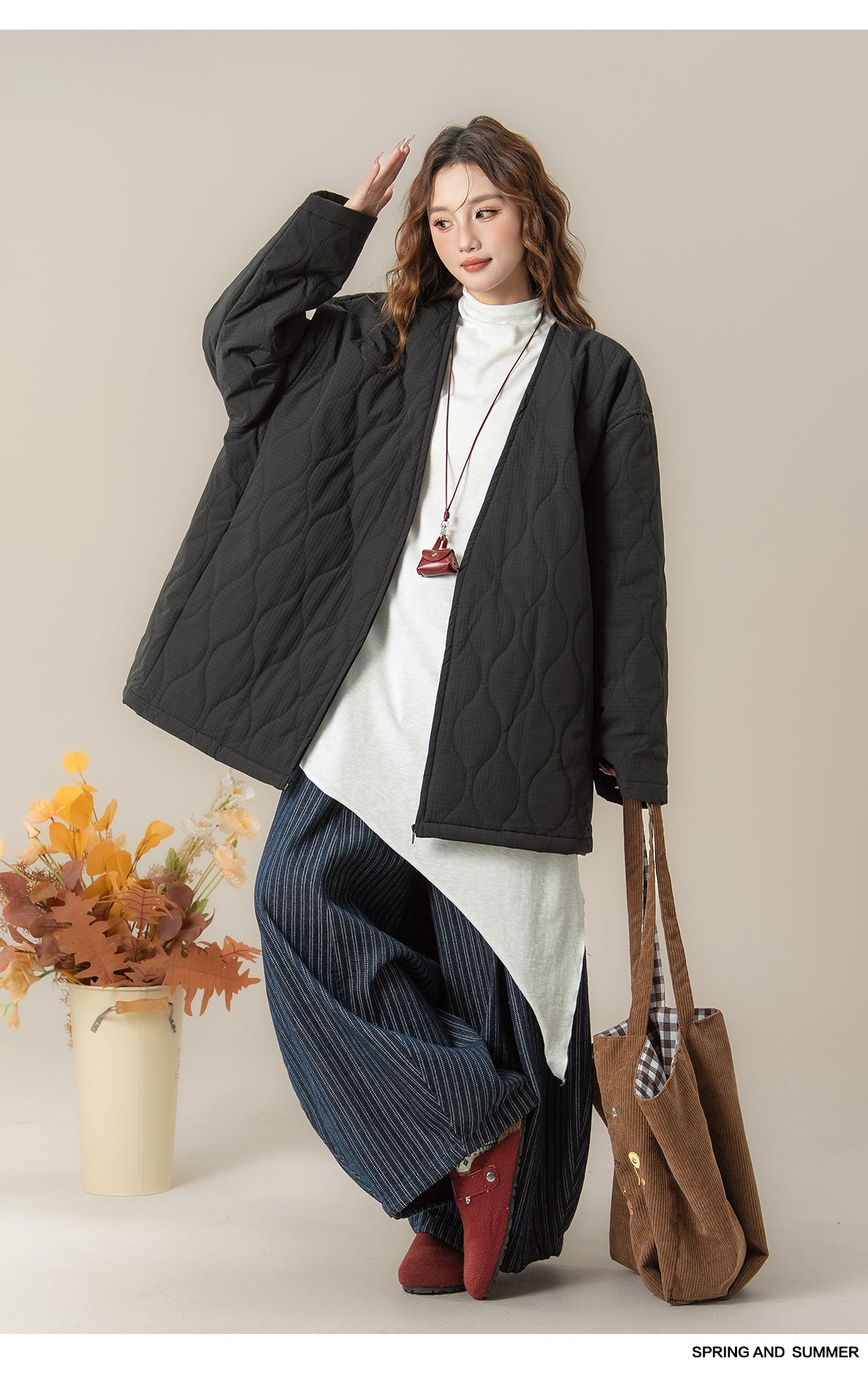 濃紺ストライプ カジュアルパンツ M00135