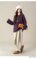 ラウンドネック ロングスリーブセーター M00128