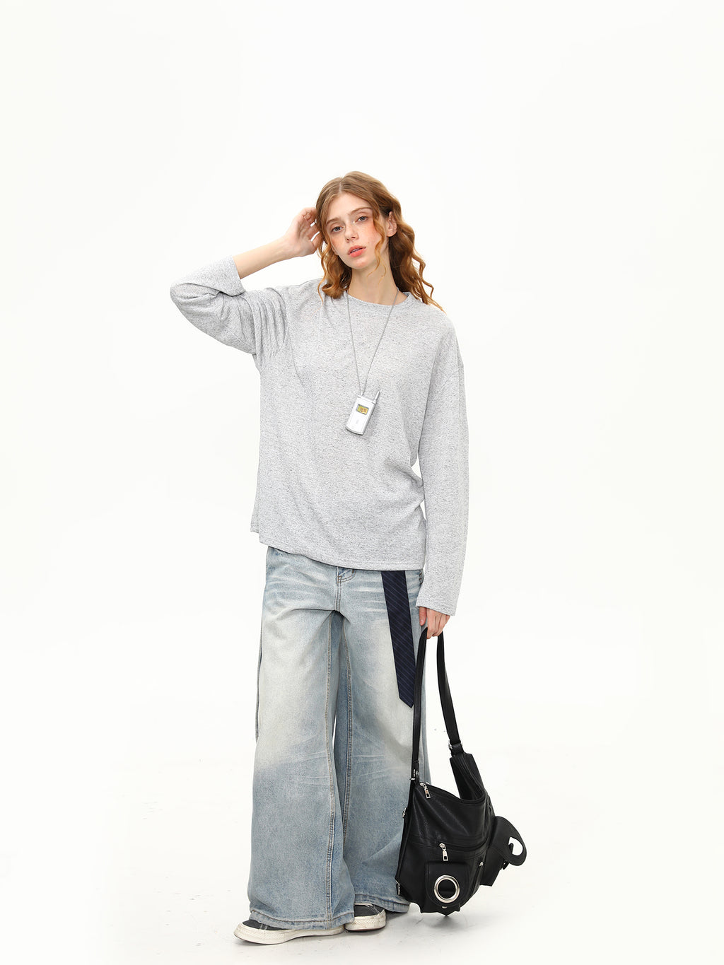 リネン ドレープ感 長袖 M00094