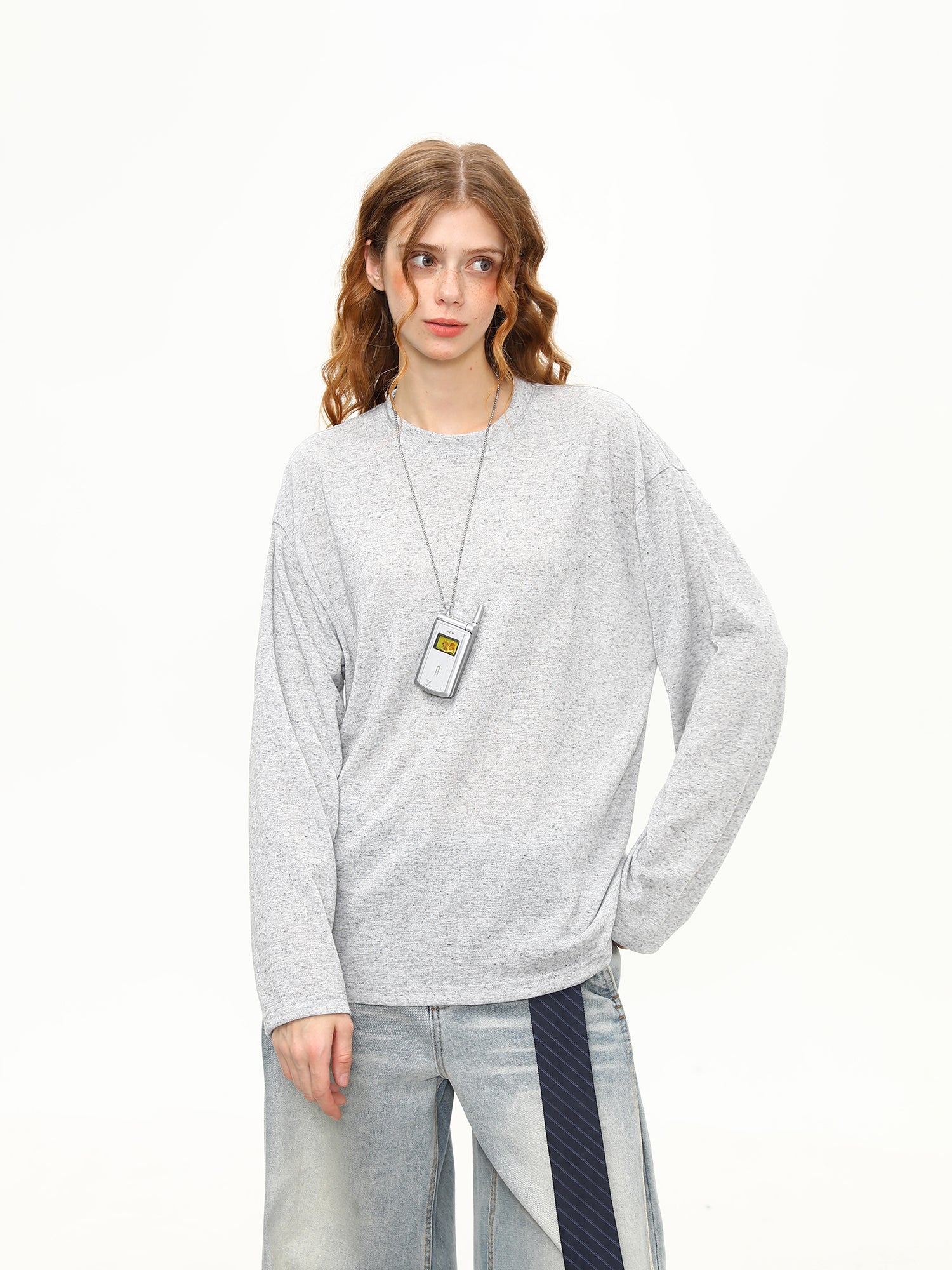 リネン ドレープ感 長袖 M00094