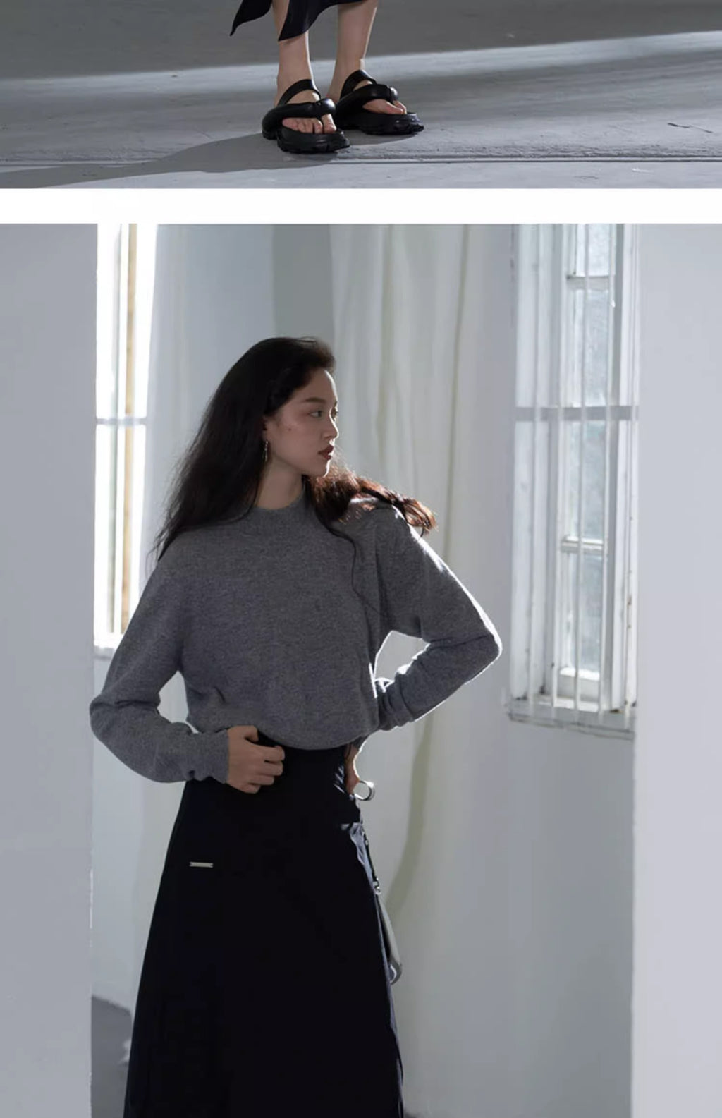 カシミヤハイネックニット M00049