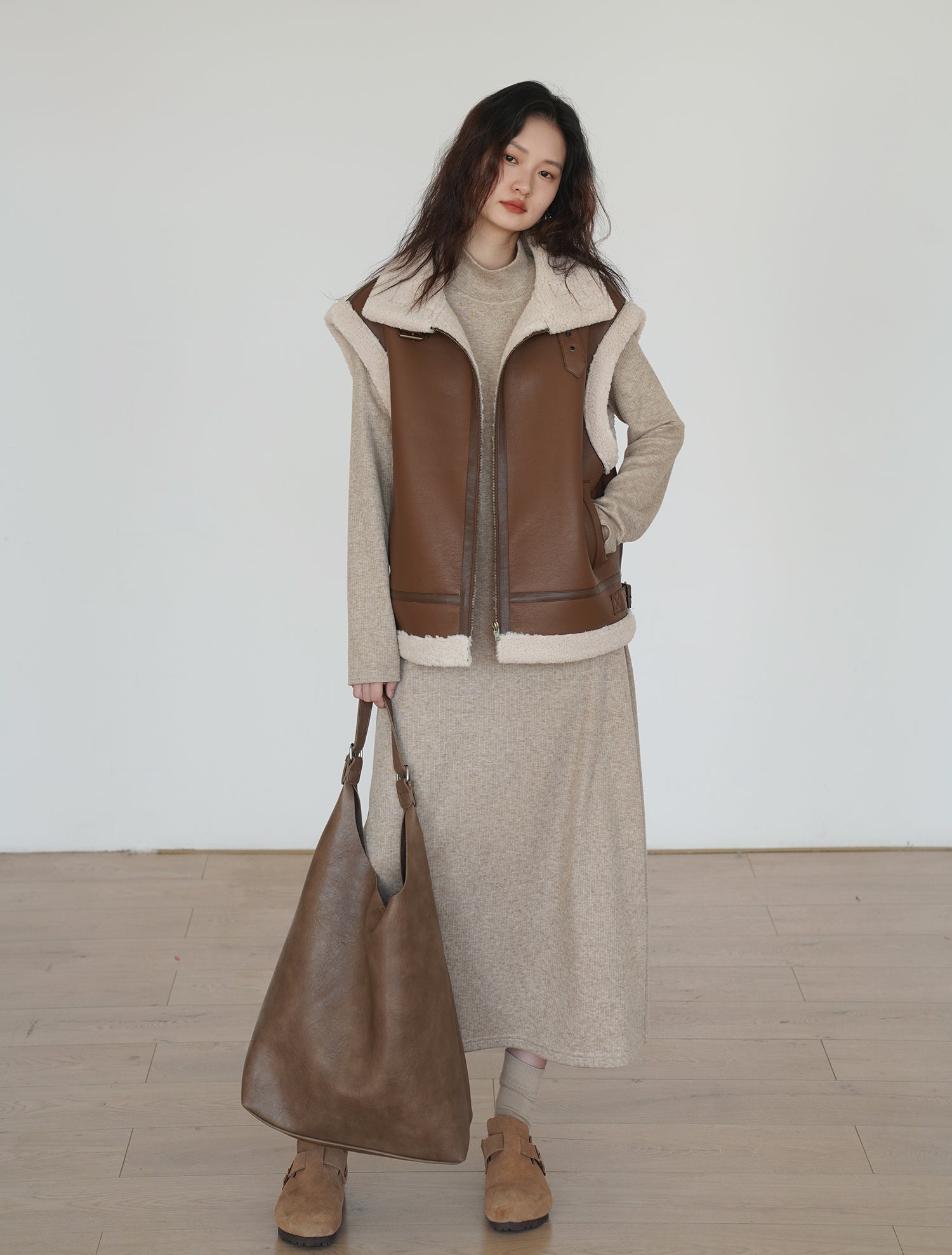 ハイネックニットワンピース M00039