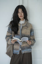 カラーニットカーディガン M00042