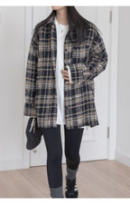 【新作キャンペーン】チェック柄オーバーシャツ M00145