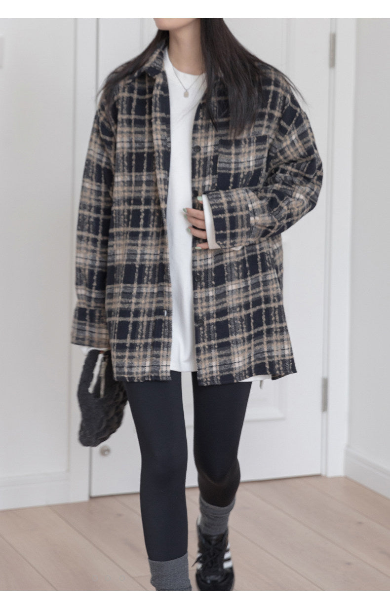 【新作キャンペーン】チェック柄オーバーシャツ M00145