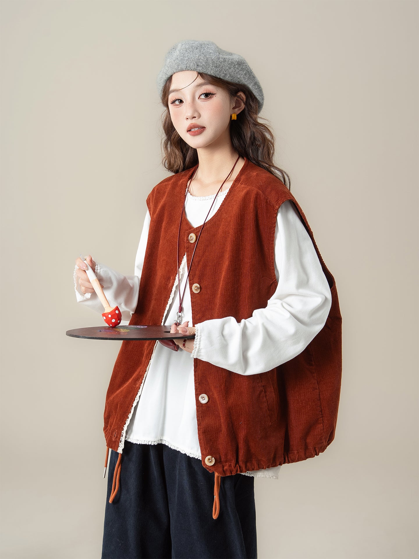 コーデュロイベスト M00117