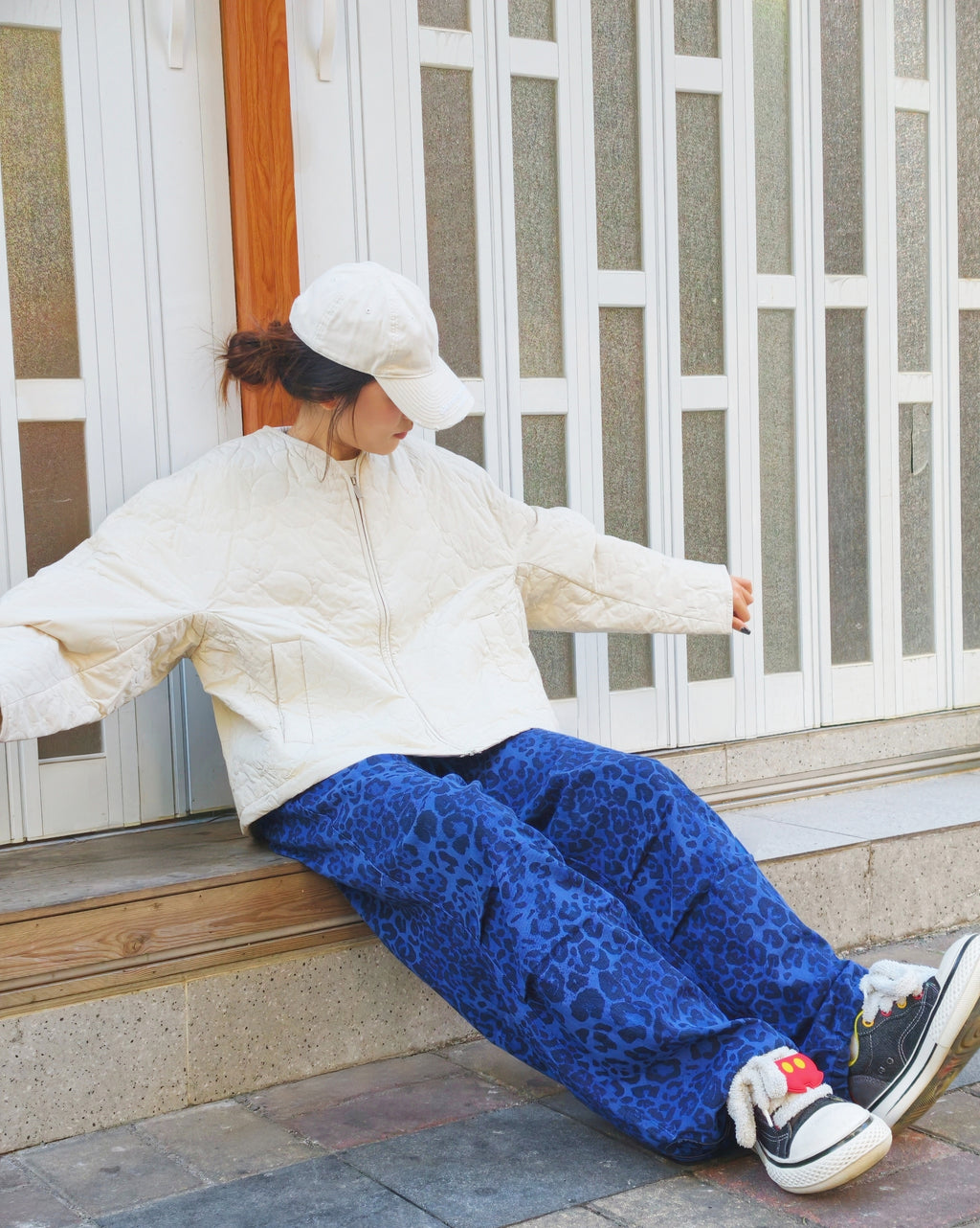 レオパード柄 ワイドレッグパンツ M00071