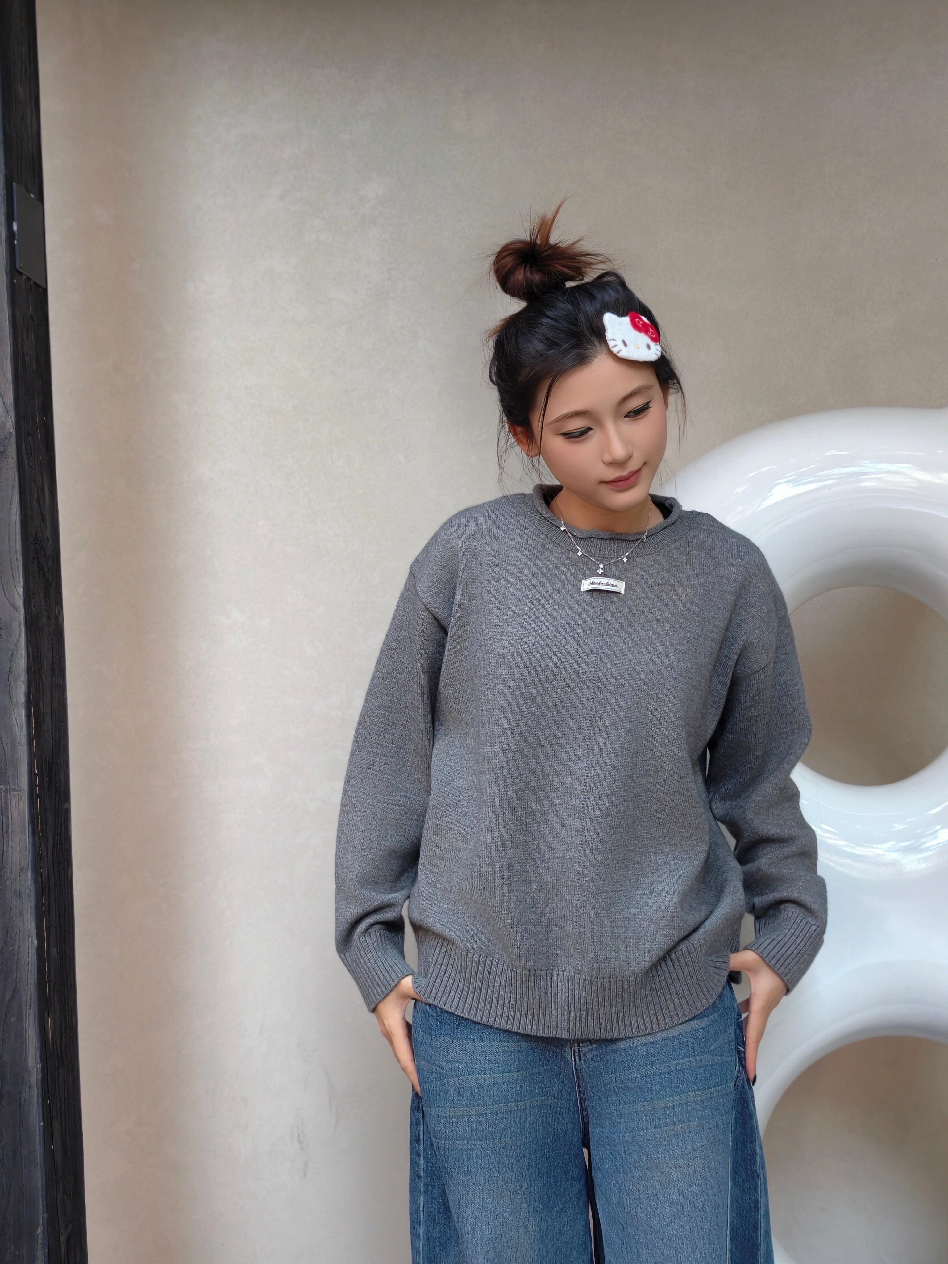 ベーシッククルーネックセーター M00033