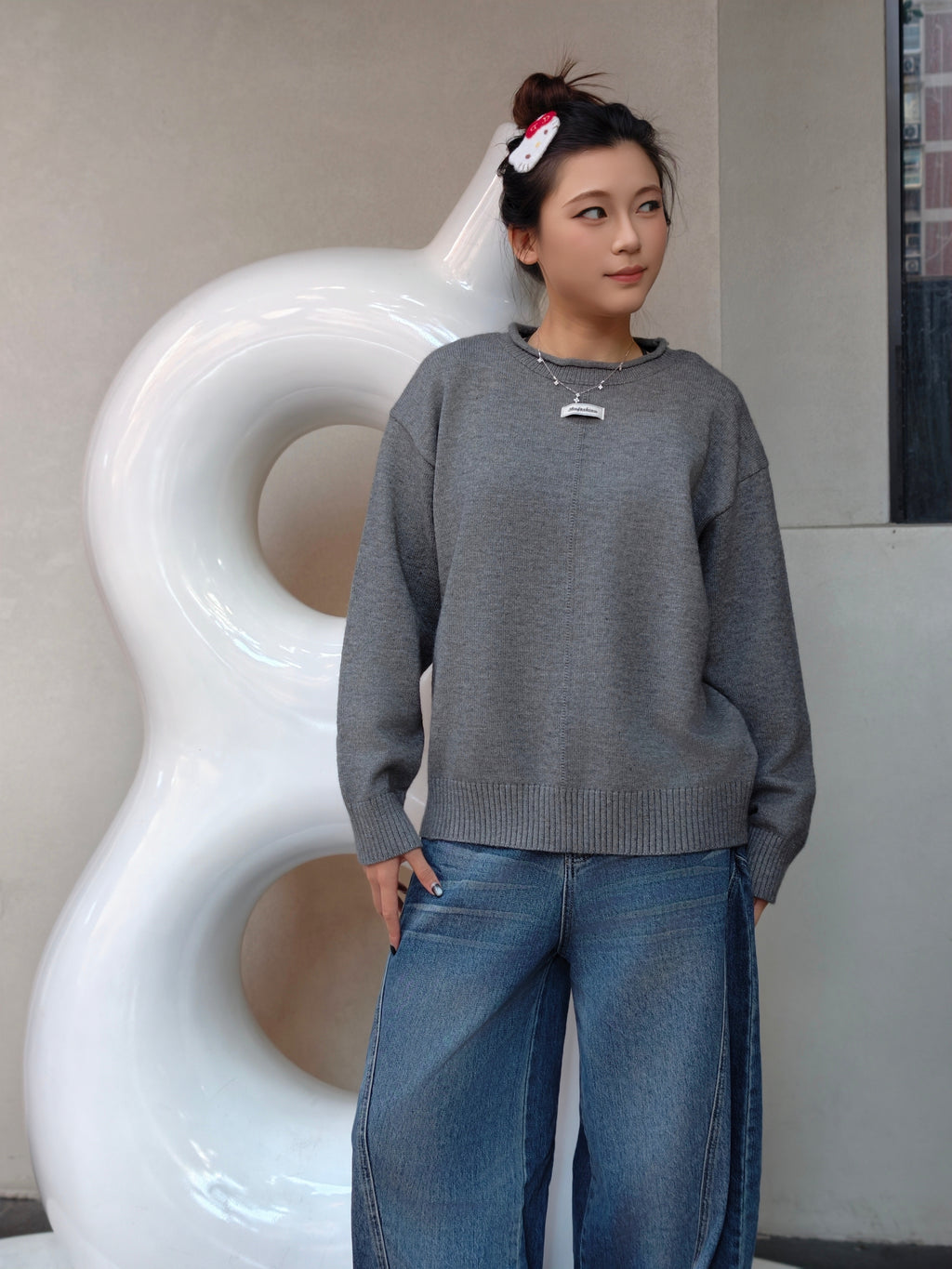 ベーシッククルーネックセーター M00033