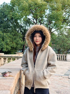 2WAYボアフードアウター（ファー取り外し可） M00115