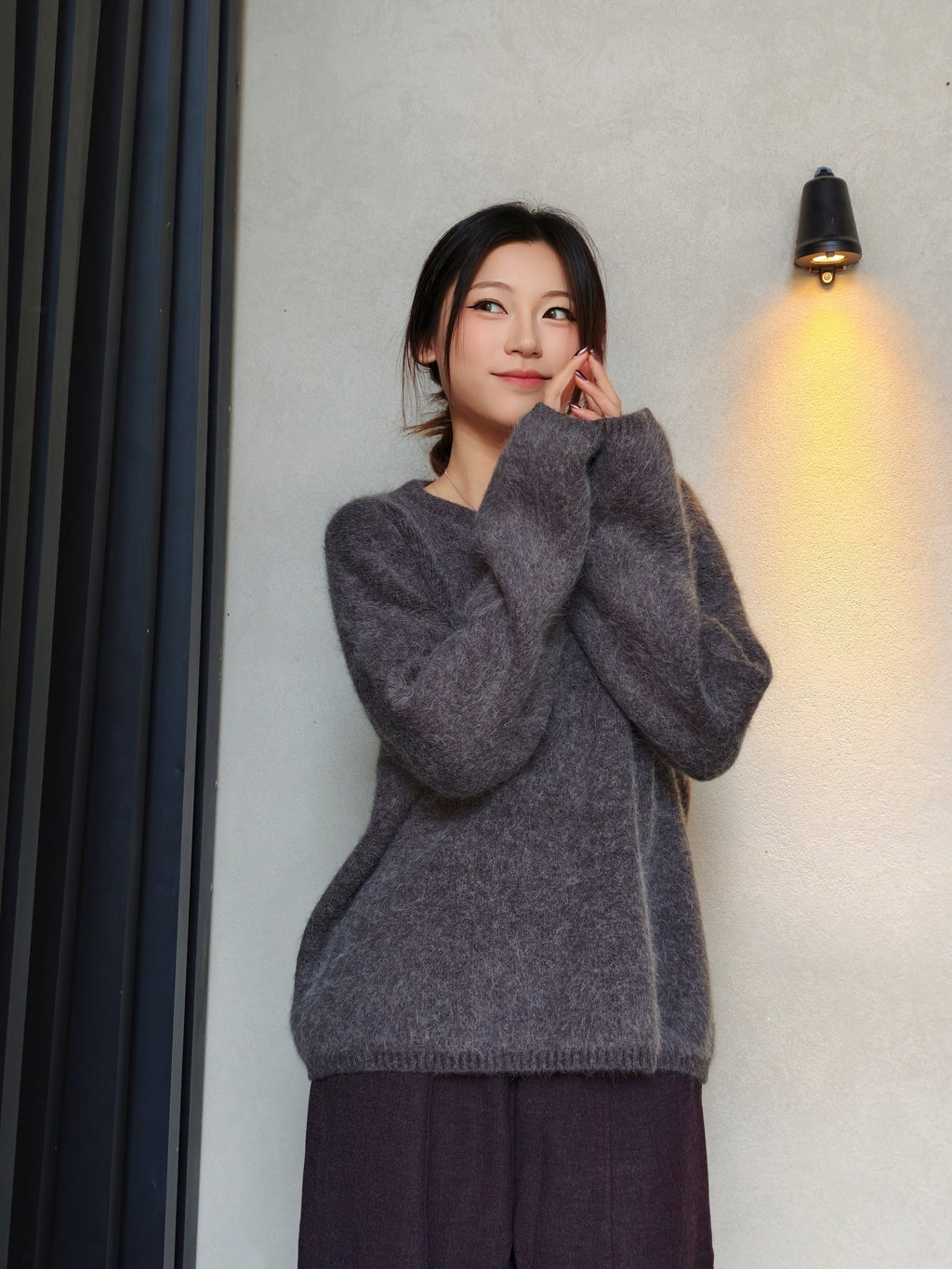 ラウンドネック ロングスリーブセーター M00128