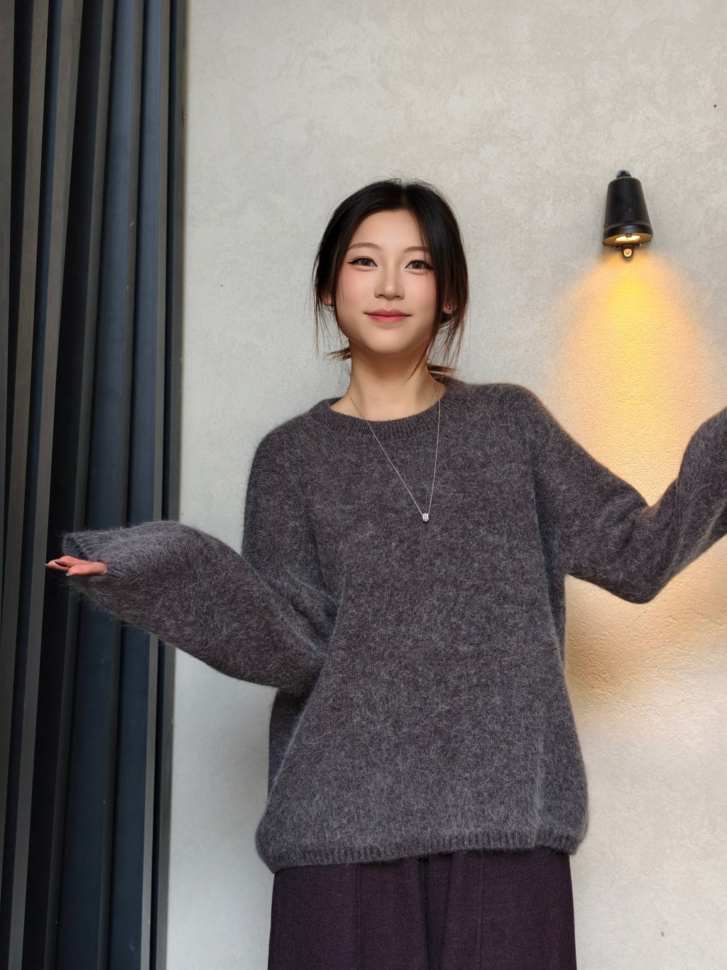 ラウンドネック ロングスリーブセーター M00128