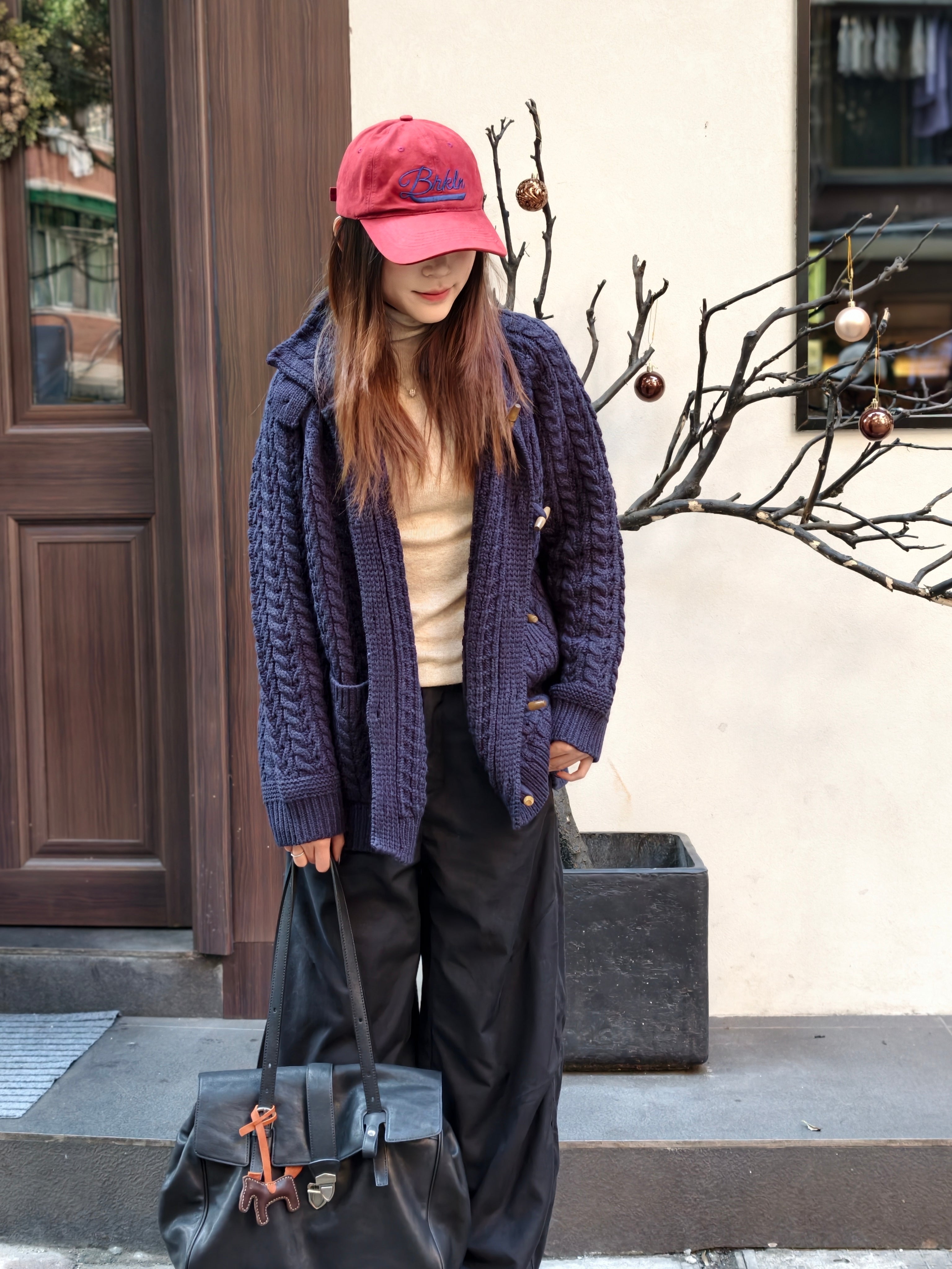 スタンドカラー ニットカーディガン M00130