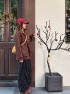 スタンドカラー ニットカーディガン M00130