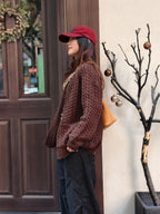 スタンドカラー ニットカーディガン M00130